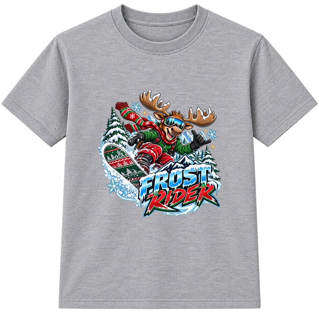 Frost Rider adult Christmas t-shirt - Heather Grey