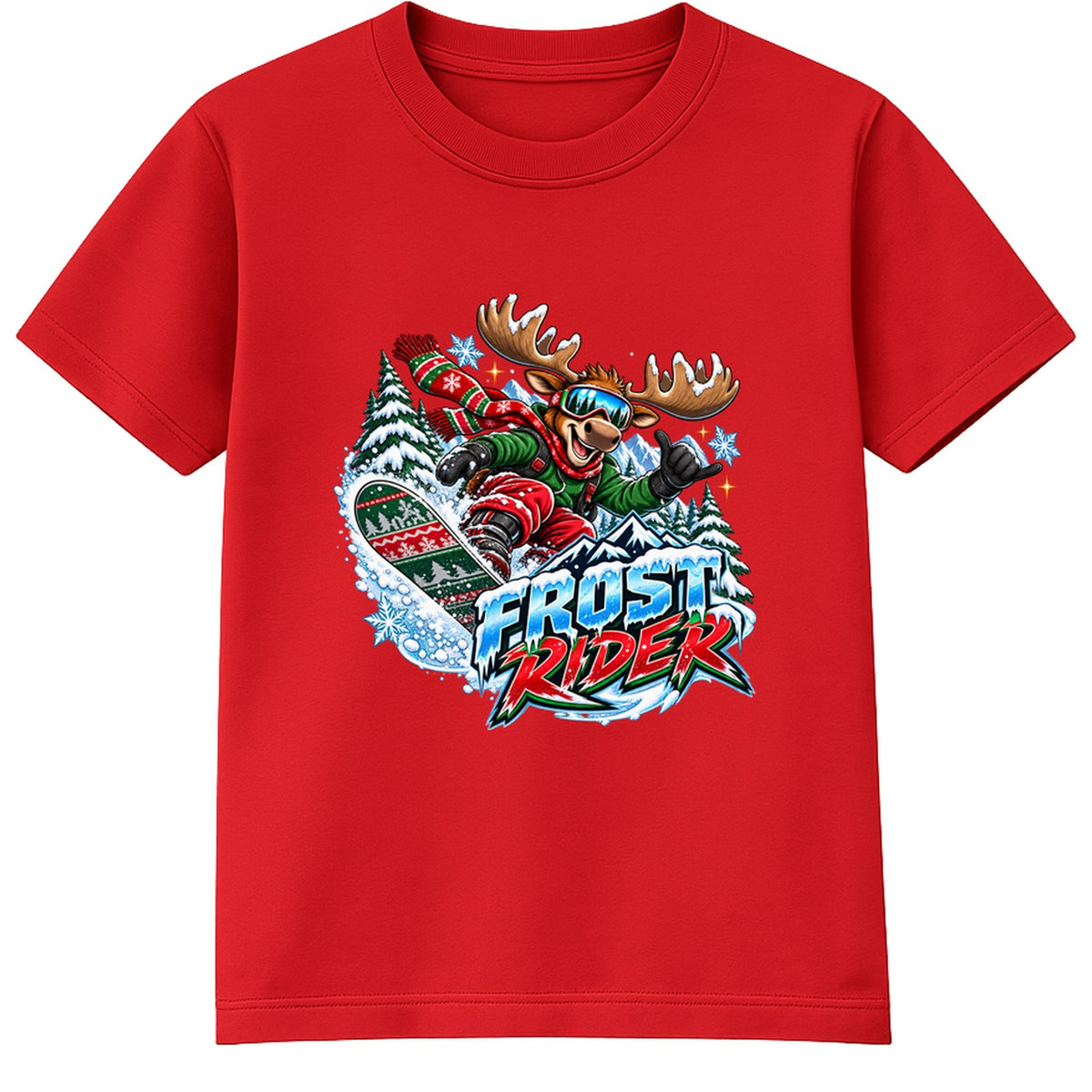 Frost Rider adult Christmas t-shirt - Red