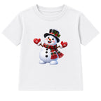 Top Hat Snowman kids Christmas t-shirt - White