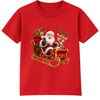 Santa's Sleigh Ride kids Christmas t-shirt - Red