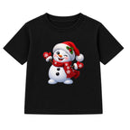 Winking Snowman kids Christmas t-shirt - Black