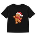 Winking Gingerbread kids Christmas t-shirt - Black