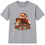 Bookmas Fox kids Christmas t-shirt - Heather Grey
