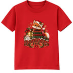 Bookmas Fox kids Christmas t-shirt - Red