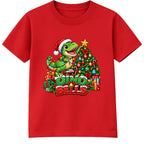 Dino Bells kids Christmas t-shirt - Red