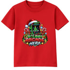 Holiday Arcade Hero adult Christmas t-shirt - Red