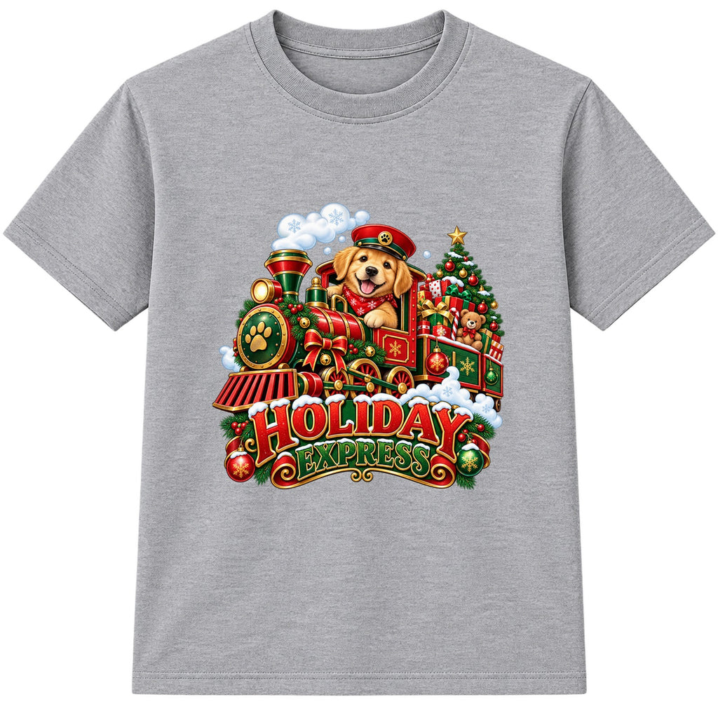 Holiday Express kids Christmas t-shirt - Heather Grey