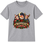 Midnight Carol Club kids Christmas t-shirt - Heather Grey