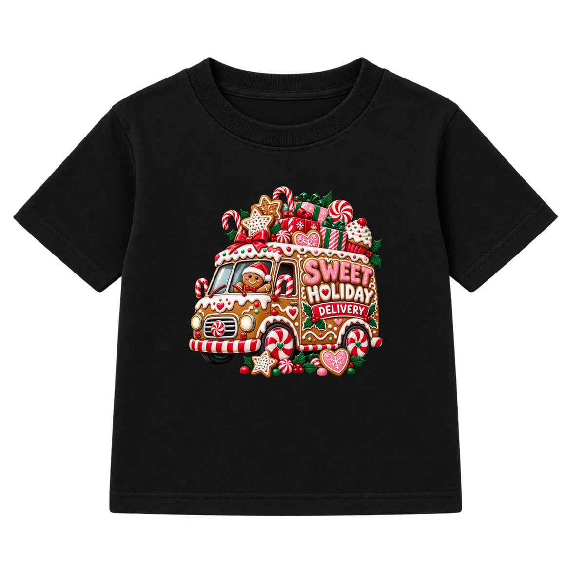 Sweet Holiday Delivery kids Christmas t-shirt - Black