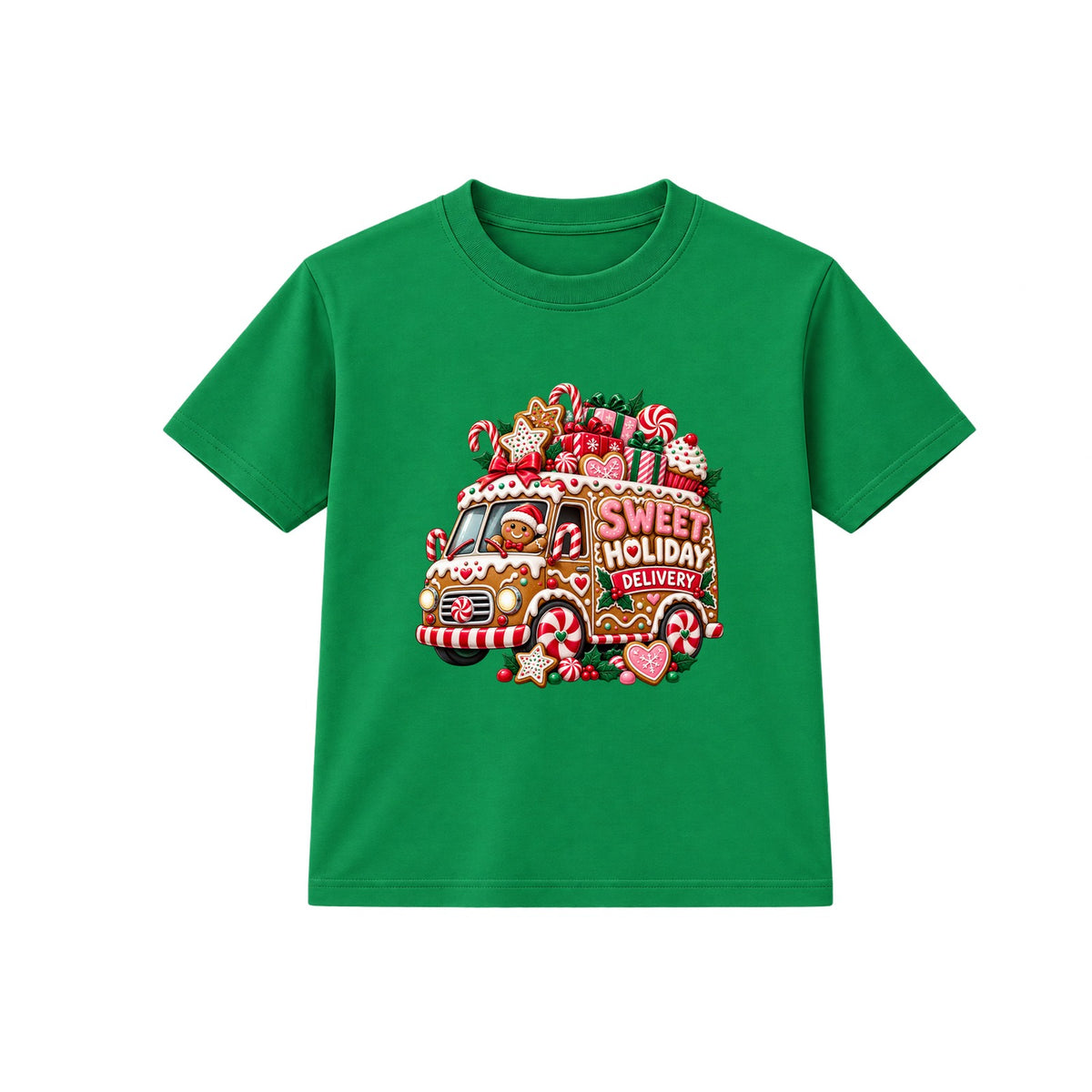 Sweet Holiday Delivery kids Christmas t-shirt - Green