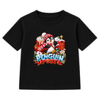 Penguin Post kids Christmas t-shirt - Black