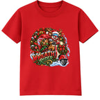 Wreath Rider kids Christmas t-shirt - Red