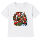 Wreath Rider kids Christmas t-shirt - White
