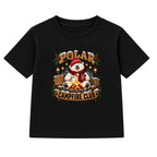 Polar Campfire Club kids Christmas t-shirt - Black
