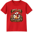 Polar Campfire Club kids Christmas t-shirt - Red