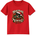 Holiday Vinyl Vibes adult Christmas t-shirt - Red