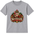 Nutcracker Royal Guard adult Christmas t-shirt - Heather Grey