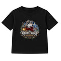 Frost Wolf Lodge adult Christmas t-shirt - Black