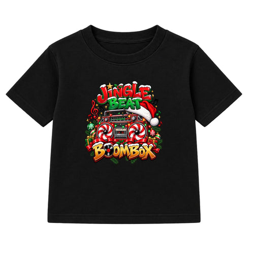 Jingle Beat Boombox kids Christmas t-shirt - Black