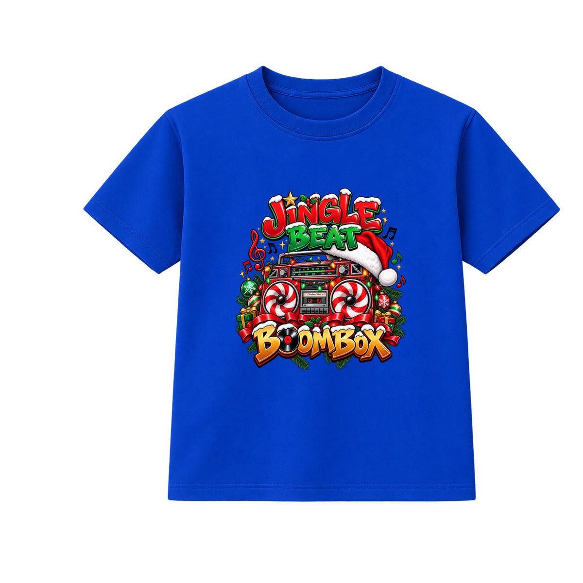 Jingle Beat Boombox kids Christmas t-shirt - Blue