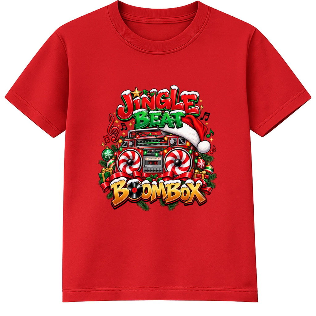 Jingle Beat Boombox kids Christmas t-shirt - Red
