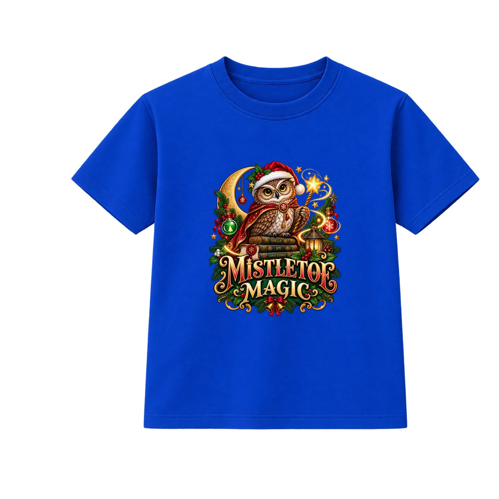 Mistletoe Magic kids Christmas t-shirt - Blue