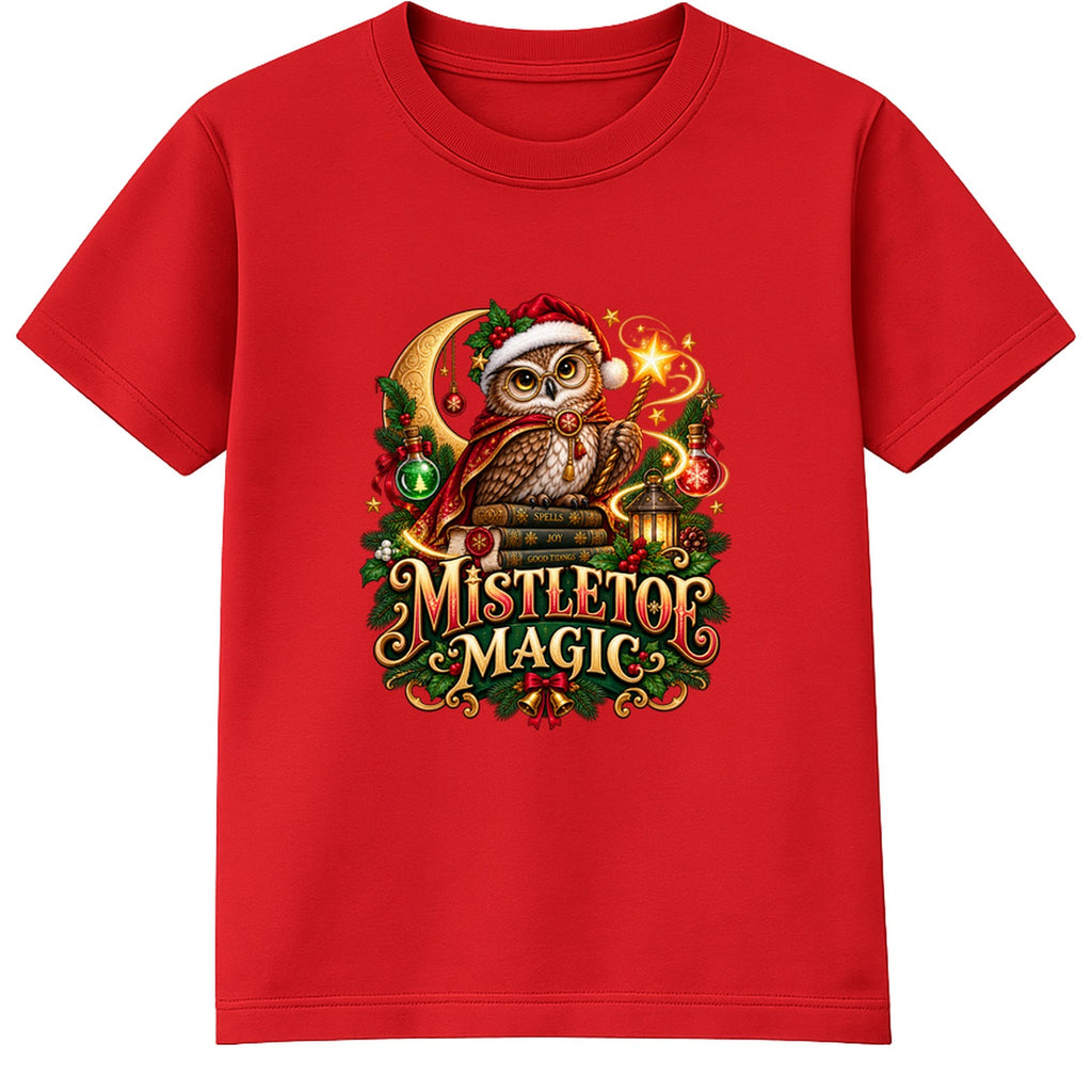 Mistletoe Magic kids Christmas t-shirt - Red