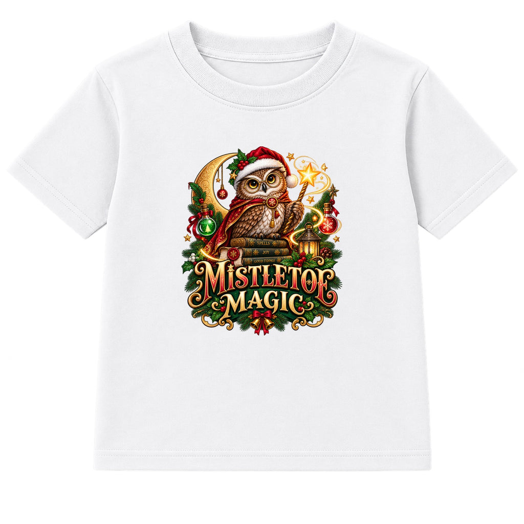 Mistletoe Magic kids Christmas t-shirt - White