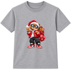 Santa Bear adult Christmas t-shirt - Heather Grey