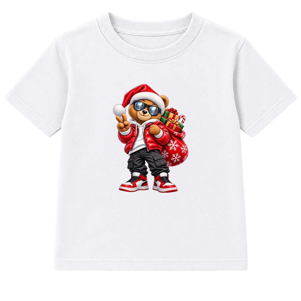 Santa Bear adult Christmas t-shirt - White