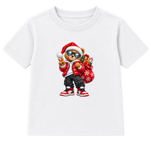 Santa Bear adult Christmas t-shirt - White