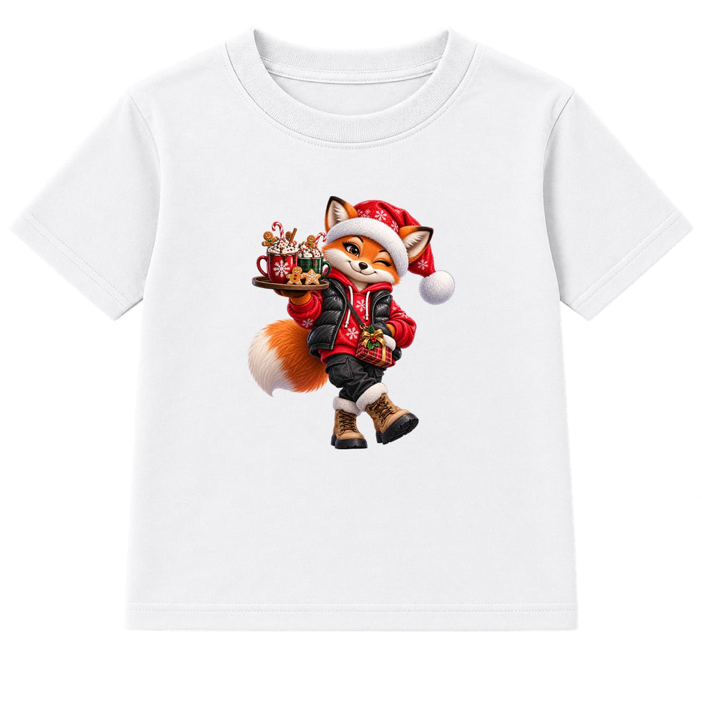 Cocoa Fox kids Christmas t-shirt - White