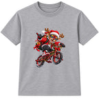 BMX Reindeer kids Christmas t-shirt - Heather Grey