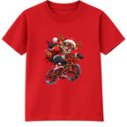 BMX Reindeer kids Christmas t-shirt - Red