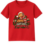 Cozy Capy Christmas adult Christmas t-shirt - Red