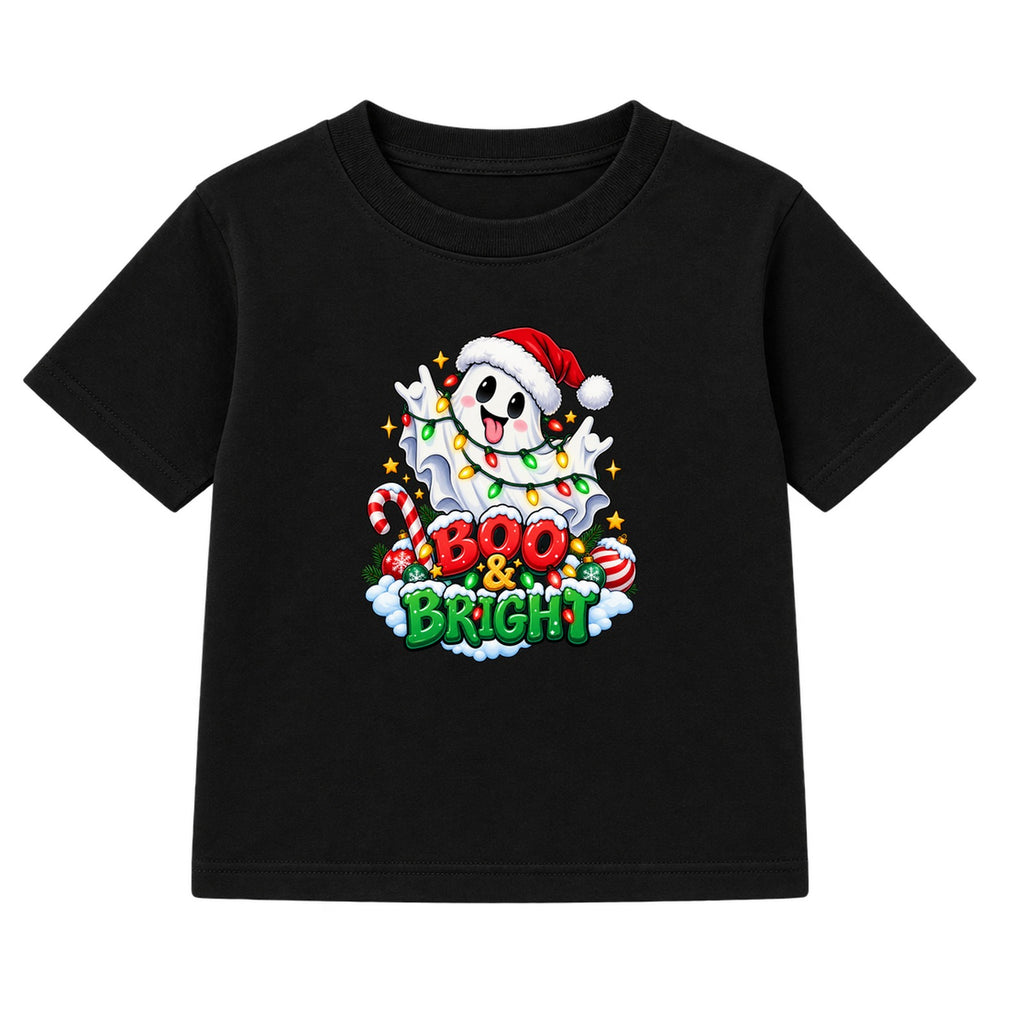 Boo & Bright kids Christmas t-shirt - Black