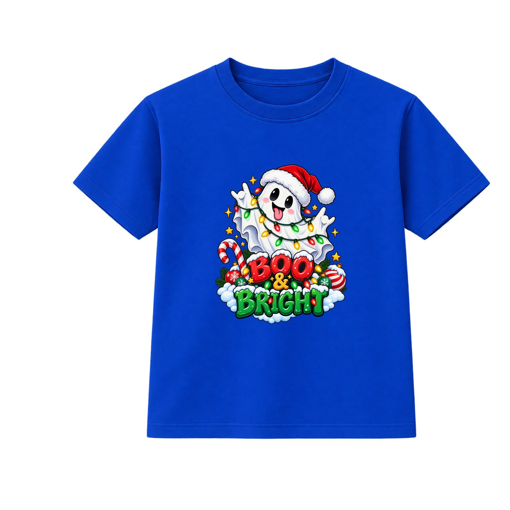 Boo & Bright kids Christmas t-shirt - Blue