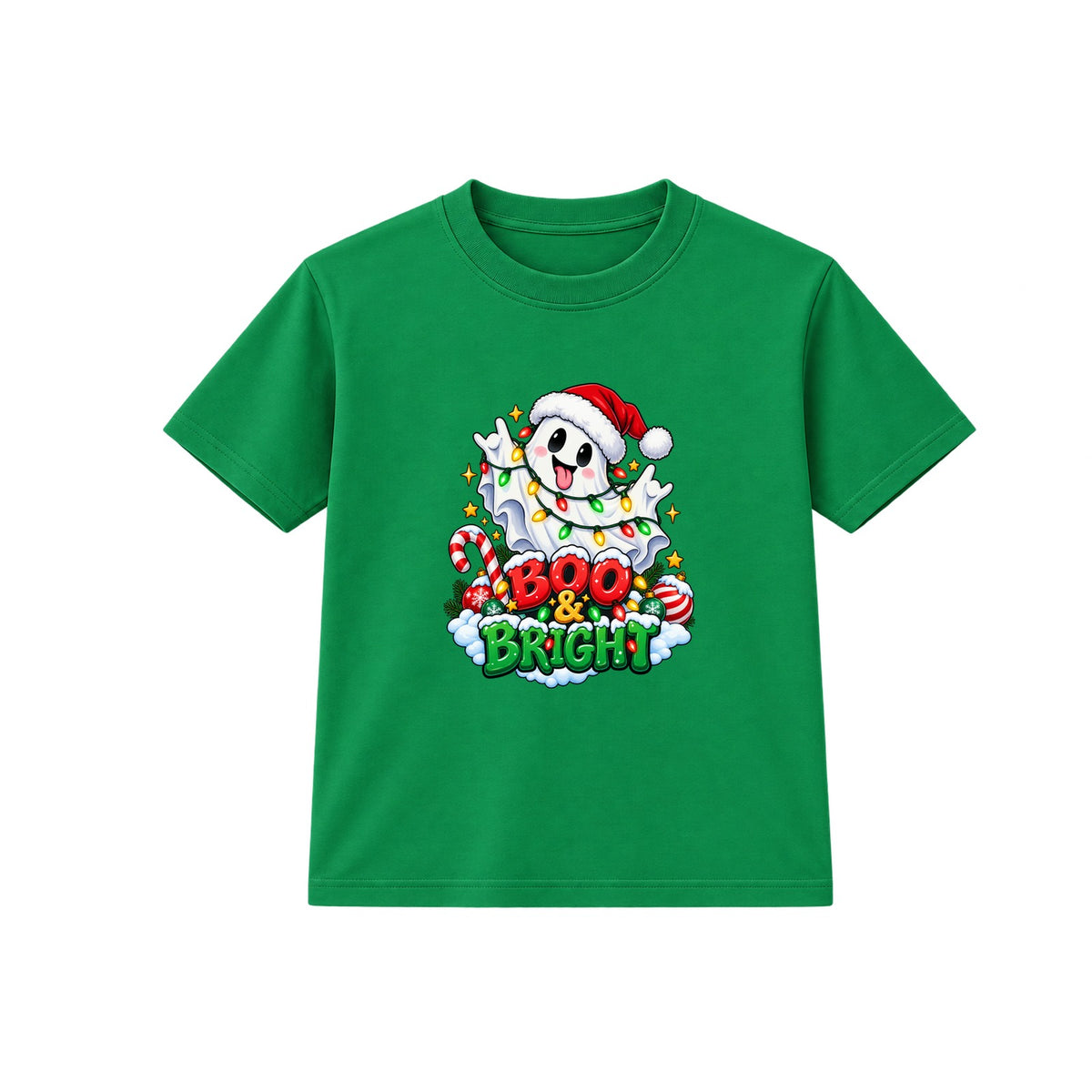 Boo & Bright kids Christmas t-shirt - Green