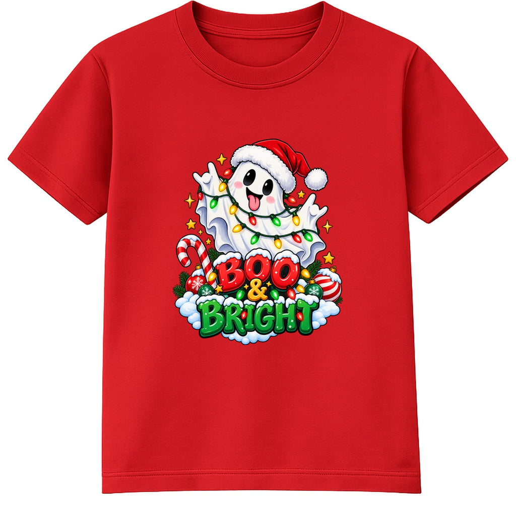 Boo & Bright kids Christmas t-shirt - Red