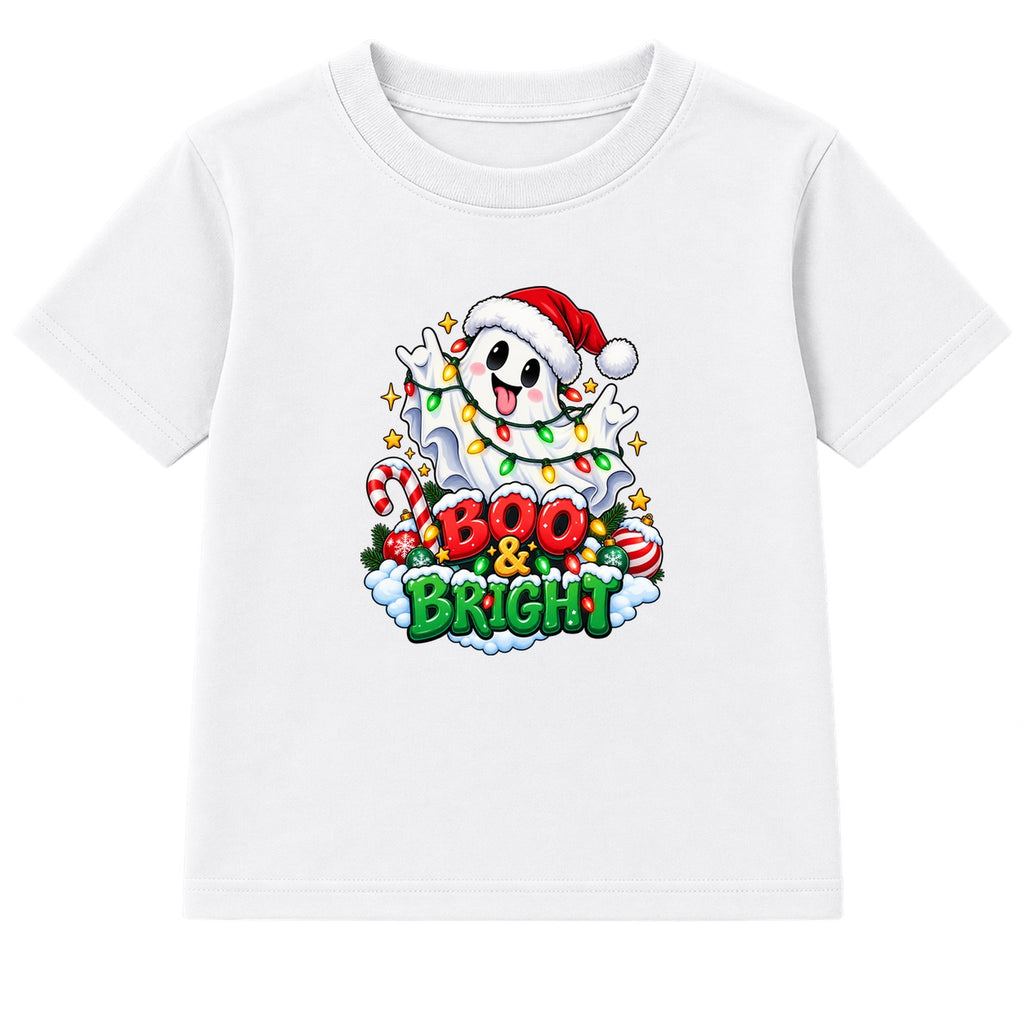 Boo & Bright kids Christmas t-shirt - White
