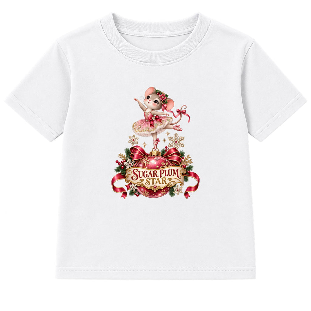 Sugar Plum Star kids Christmas t-shirt - White