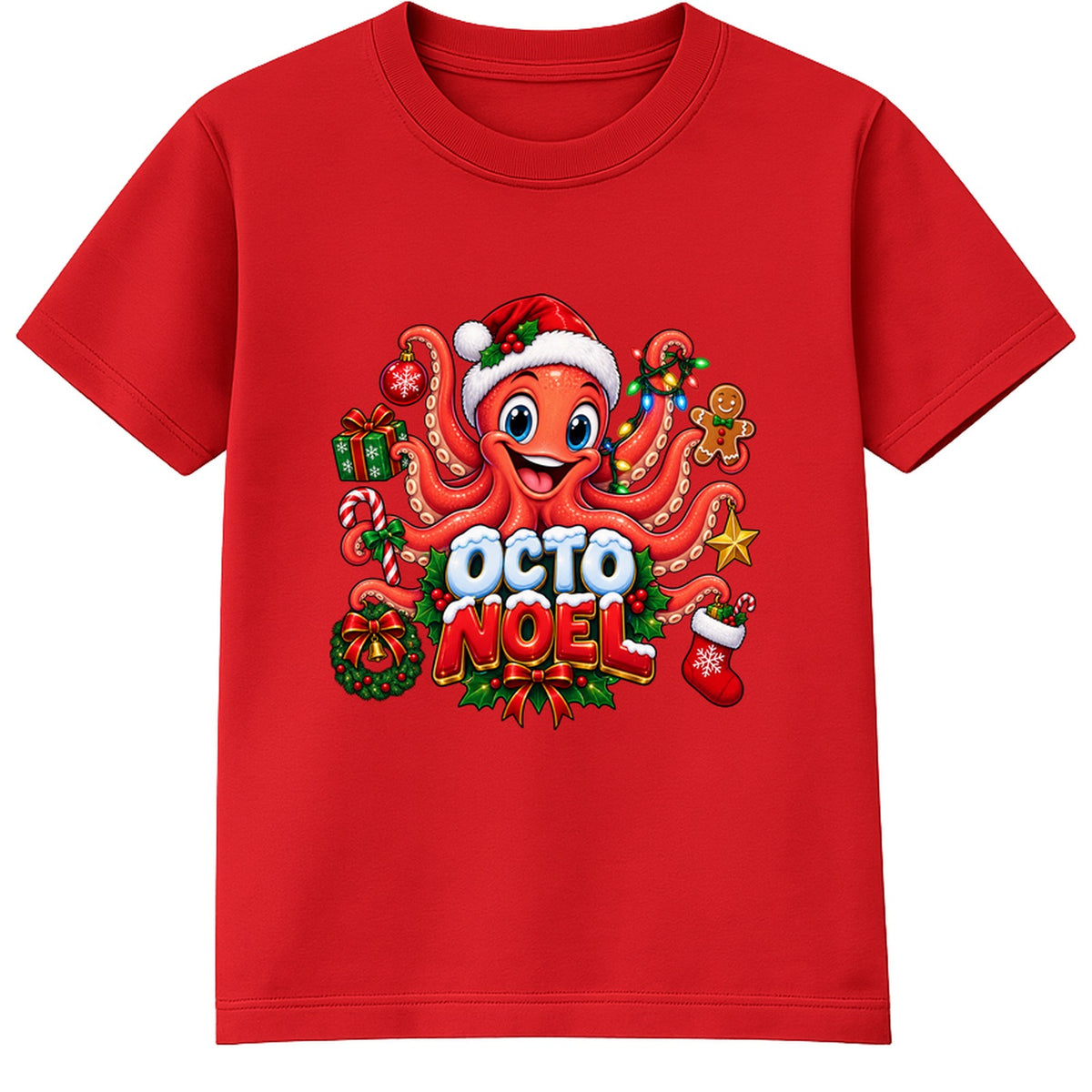 Octo Noel kids Christmas t-shirt - Red