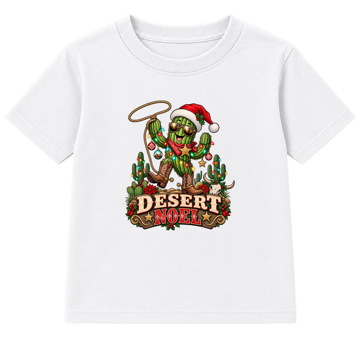 Desert Noel adult Christmas t-shirt - White