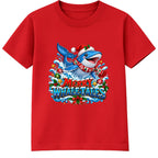 Merry Whale Tales kids Christmas t-shirt - Red
