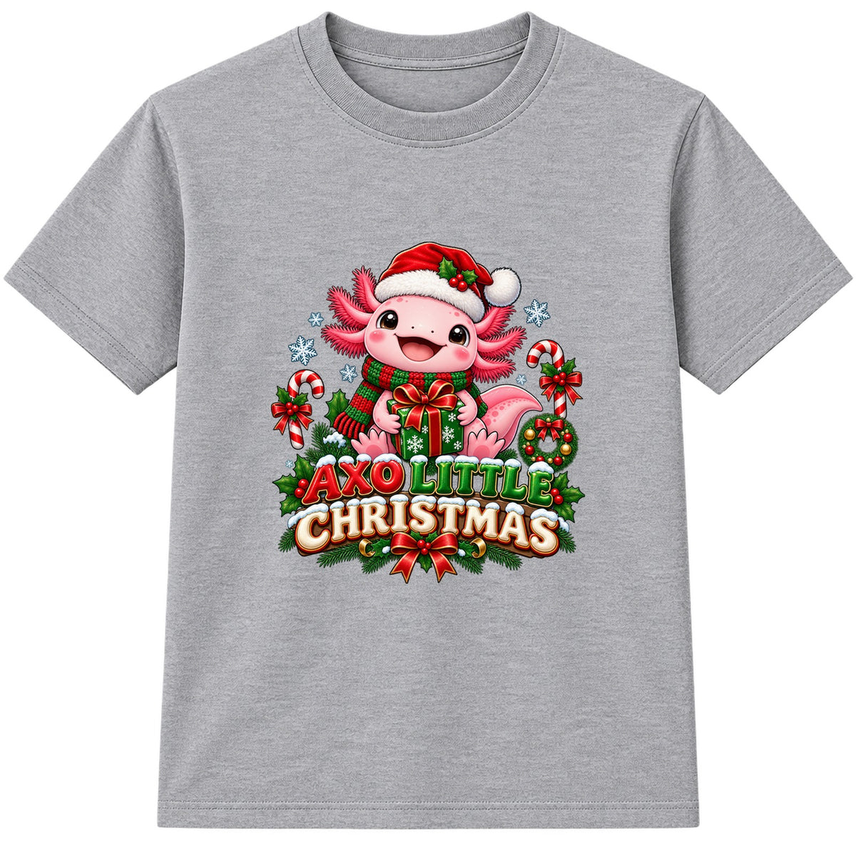 Axo Little Christmas kids Christmas t-shirt - Heather Grey