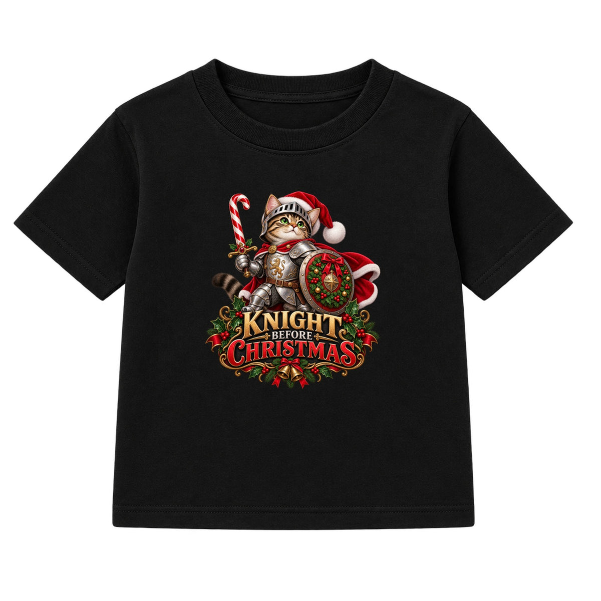 Knight Before Christmas adult Christmas t-shirt - Black