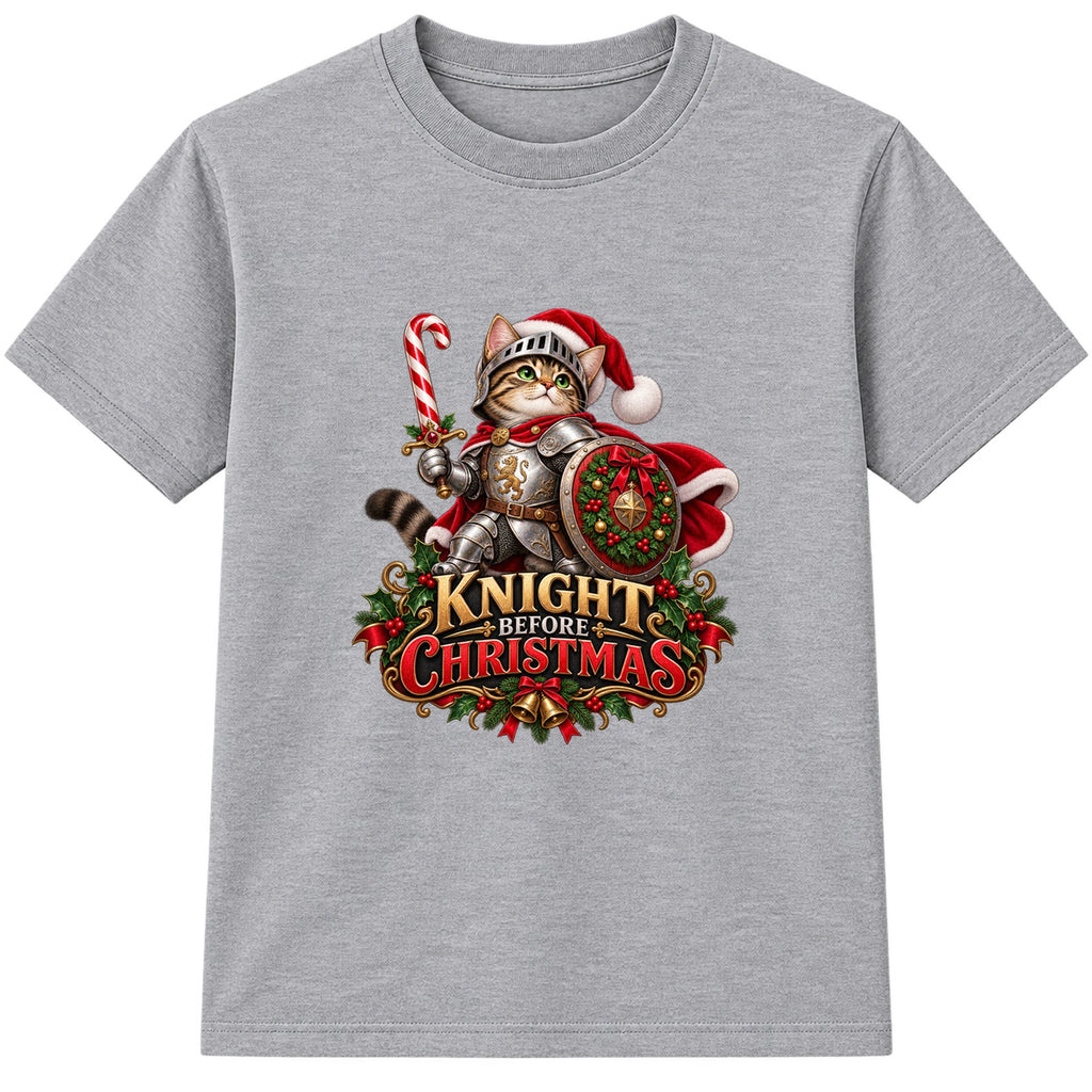 Knight Before Christmas adult Christmas t-shirt - Heather Grey
