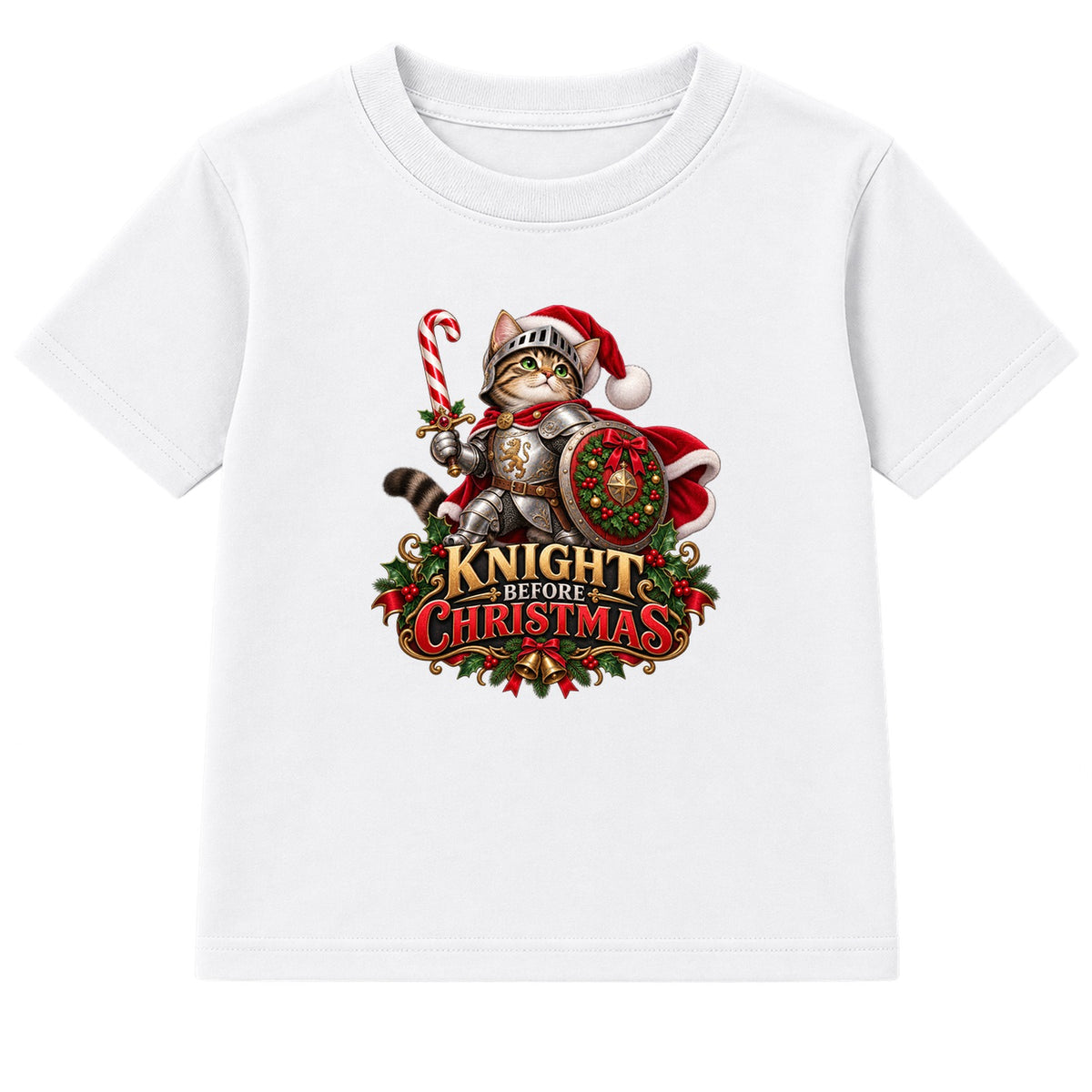 Knight Before Christmas adult Christmas t-shirt - White