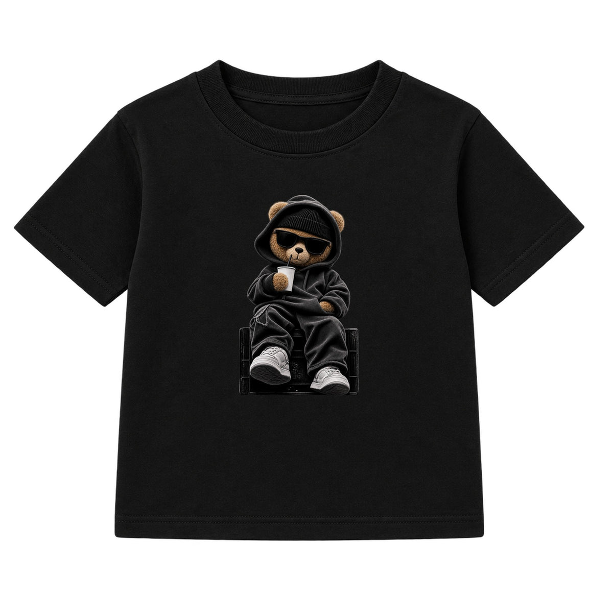 Hood Bear Chill adult t-shirt - Black