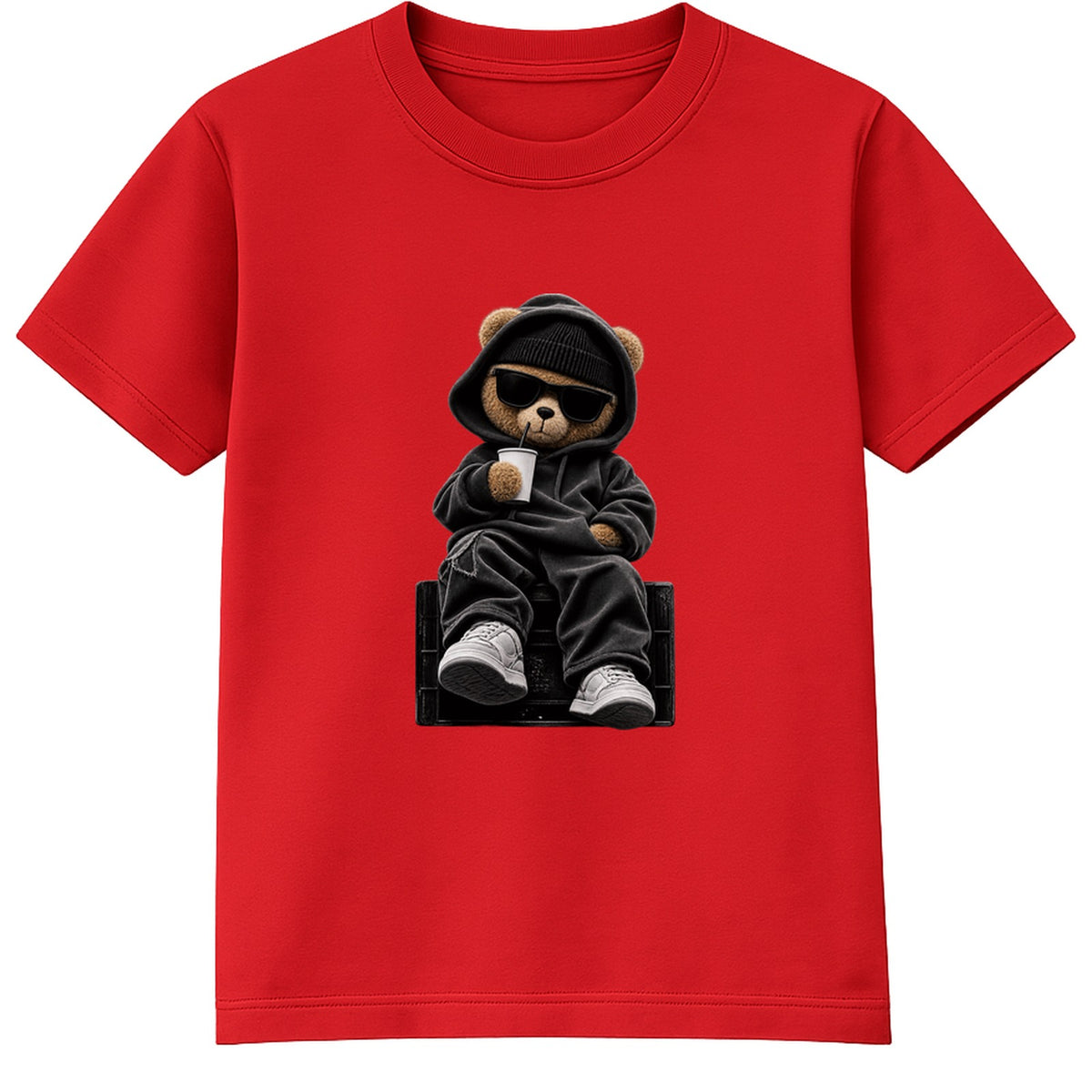 Hood Bear Chill adult t-shirt - Red